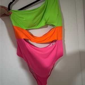 Vibrant Colorblock Swimsuit NWOT